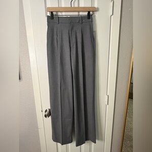 Uniqlo Women’s Pleated Wide Pants Gray XS Tall